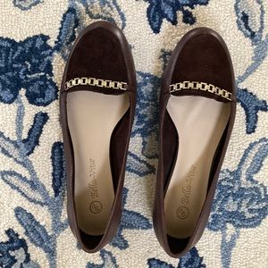 Bella Vita 7 Wide NEVER WORN brown leather & suede loafer flat